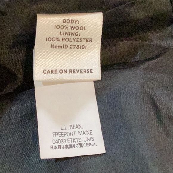 L.L. Bean black and cream plaid 100% Wool flare signature trousers size 10 - Picture 8 of 12